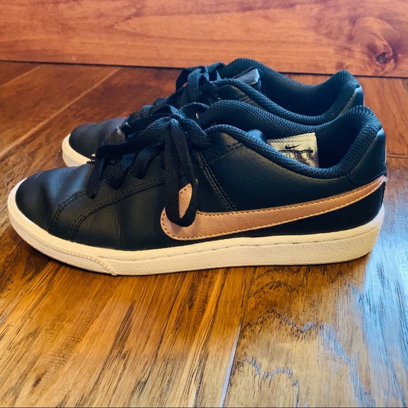 Nike Shoes - Nike Black and Gold Court Royale Size 5
